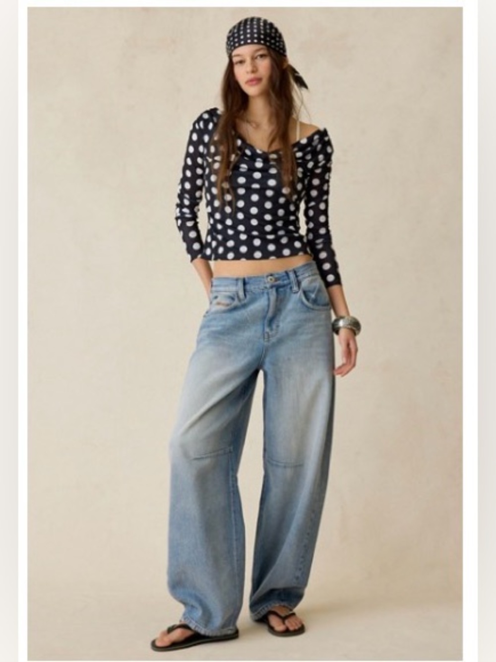 Urban Outfitters BDG Logan Buckle Baggy Barrel Jean